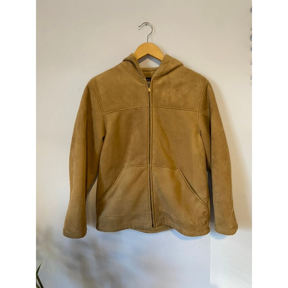 Jason Kole Vegan Faux‎ Suede Sherpa-Lined Hooded Zip Jacket | Hoodie - Women's S